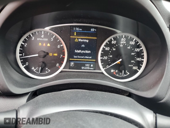 2019 Nissan Sentra SV with VIN 3N1AB7AP0KY263426, listed as a Copart auction lot 49995675 with 95,209 mi miles and Salvage Title. Bid and sale history available at DreamBid. Image 9.