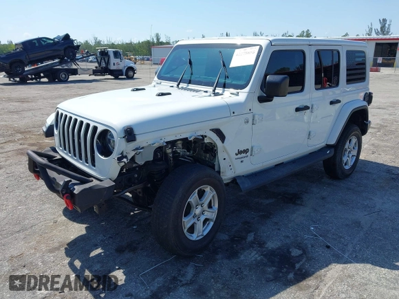 2020 Jeep Wrangler Unlimited Sahara с VIN 1C4HJXEN1LW104950, выставлен на аукционе IAAI как лот 42278650 с пробегом 40 638 миль миль и . История ставок и продаж доступна на DreamBid. Изображение 2.