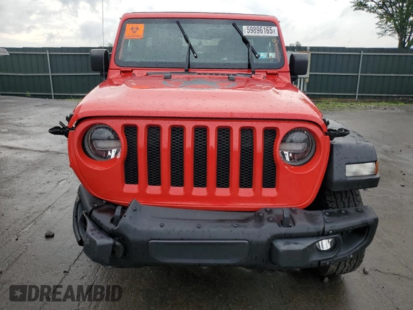 2021 Jeep Wrangler Unlimited Freedom with VIN 1C4HJXDN0MW605573, listed as a Copart auction lot 59896165 with 55,751 mi miles and Salvage title. Bid and sale history available at DreamBid. Image 5.