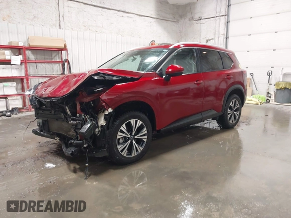 2022 Nissan Rogue SV with VIN 5N1BT3BB1NC671050, listed as a IAAI auction lot 41460321 with 42,009 mi miles. Bid and sale history available at carsss.com. Image 2.