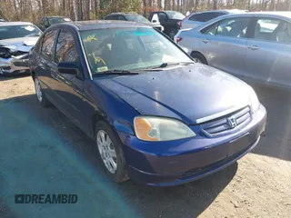 2003 Honda Civic EX with VIN 1HGES267X3L006957, listed as a IAAI auction lot 41878216 with 260,624 mi miles. Bid and sale history available at carsss.com. Image 1.