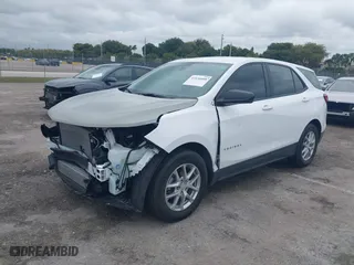 2024 Chevrolet Equinox LS with VIN 3GNAXHEG1RL102077, listed as a IAAI auction lot 41650008 with 10,745 mi miles. Bid and sale history available at carsss.com. Image 2.