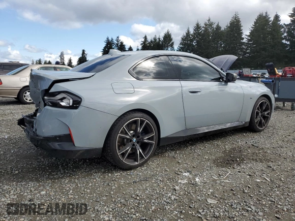 2022 BMW 2 Series M240i xDrive with VIN 3MW53CM09N8C33507, listed as a Copart auction lot 52458485 with 36,693 mi miles and Salvage title. Bid and sale history available at DreamBid. Image 3.