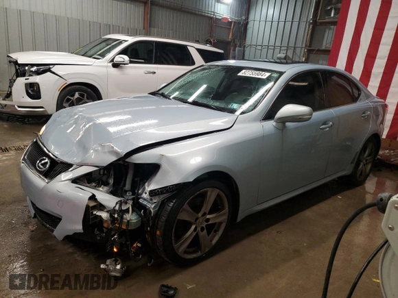 2011 Lexus IS 250 with VIN JTHBF5C25B5151146, listed as a Copart auction lot 82755984 with 168,462 mi miles and Salvage Title. Bid and sale history available at DreamBid. Image 1.