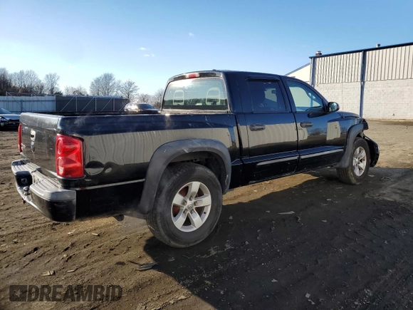2005 Dodge Dakota SLT with VIN 1D7HE48KX5S183054, listed as a Copart auction lot 88529005 with 245,729 mi miles and Salvage Title. Bid and sale history available at DreamBid. Image 3.
