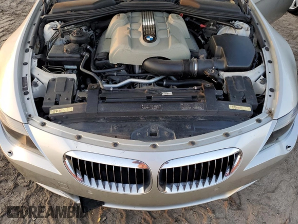 2005 BMW 6 Series 645Ci with VIN WBAEK73495B323494, listed as a Copart auction lot 75930244 with 85,774 mi miles and Salvage Title. Bid and sale history available at DreamBid. Image 11.