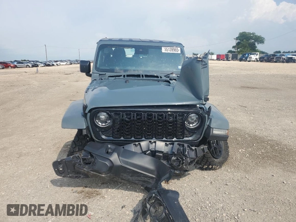2024 Jeep Gladiator Willys с VIN 1C6HJTAG7RL131975, выставлен на аукционе Copart как лот 55139965 с пробегом 4 583 миль миль и Списание • Salvage title. История ставок и продаж доступна на DreamBid. Изображение 5.
