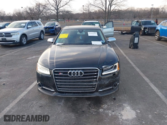 2015 Audi S8 with VIN WAUK2AFD5FN027013, listed as a IAAI auction lot 41456289 with 77,877 mi miles. Bid and sale history available at carsss.com. Image 12.