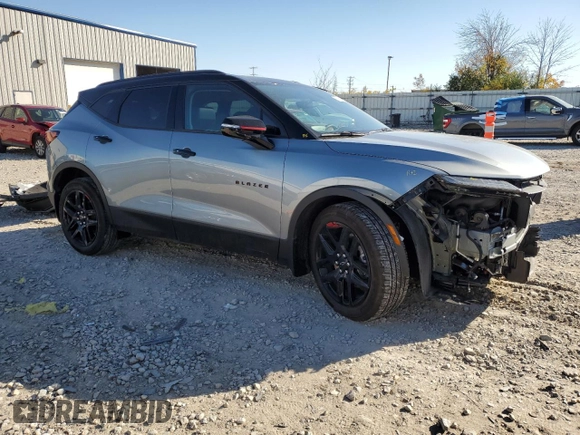 2024 Chevrolet Blazer LT with VIN 3GNKBJRS5RS182630, listed as a Copart auction lot 76085844 with 3,587 mi miles and Salvage title. Bid and sale history available at DreamBid. Image 4.