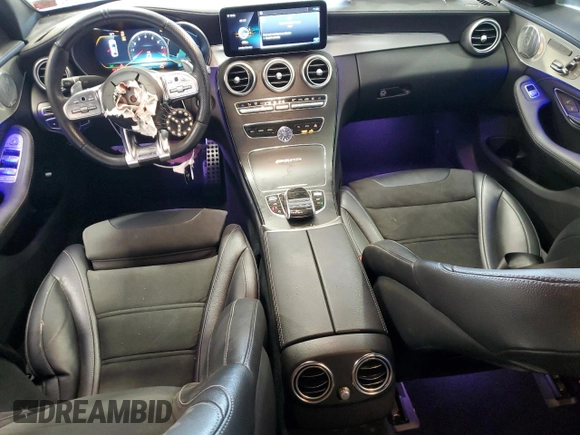 2020 Mercedes-Benz C 63 AMG with VIN 55SWF8GB5LU331031, listed as a Copart auction lot 80317784 with 34,976 mi miles and Salvage title. Bid and sale history available at DreamBid. Image 8.