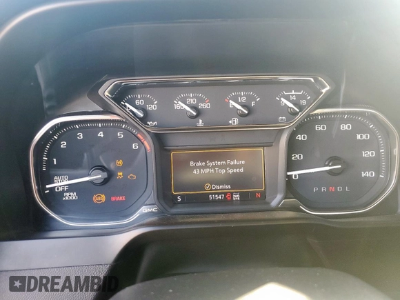 2021 GMC Sierra 1500 AT4 with VIN 3GTP9EED7MG366035, listed as a Copart auction lot 46640235 with 51,547 mi miles and Salvage Title. Bid and sale history available at carsss.com. Image 9.