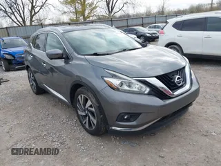 2016 Nissan Murano SL z VIN 5N1AZ2MH7GN119257, wystawiony jako IAAI lot #41923015 z przebiegiem 109 615 mil mil oraz . Historia ofert i sprzedaży dostępna na DreamBid. Obrazek 1.