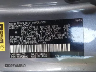 2014 Lexus RX 350 with VIN JTJZK1BA2E2011295, listed as a IAAI auction lot 42454767 with 143,029 mi miles and . Bid and sale history available at DreamBid. Image 9.