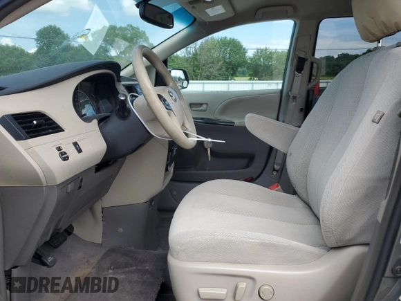 2012 Toyota Sienna LE AAS with VIN 5TDKK3DC3CS221490, listed as a Copart auction lot 59673925 with Not provided miles and Clean title. Bid and sale history available at DreamBid. Image 7.