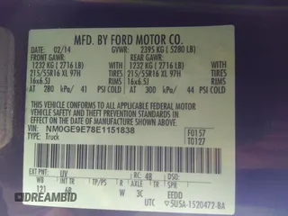 2014 Ford Transit Connect XL with VIN NM0GE9E78E1151838, listed as a IAAI auction lot 40222320 with 106,222 mi miles and . Bid and sale history available at DreamBid. Image 9.