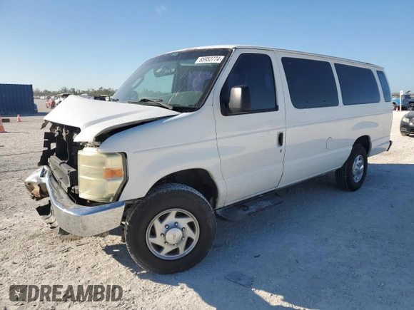 2008 Ford Econoline Passenger XL with VIN 1FBSS31L58DA58286, listed as a Copart auction lot 85953774 with 205,627 mi miles and Salvage Title. Bid and sale history available at DreamBid. Image 1.