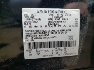 2017 Ford Police Interceptor Utility z VIN 1FM5K8AR1HGD14055, wystawiony jako Copart lot #55634075 z przebiegiem Nie podano mil oraz Szkoda całkowita • Salvage title. Historia ofert i sprzedaży dostępna na DreamBid. Obrazek 13.
