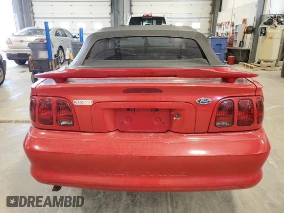 1998 Ford Mustang with VIN 1FAFP4448WF143882, listed as a Copart auction lot 53866905 with 109,835 mi miles and Salvage title. Bid and sale history available at DreamBid. Image 6.