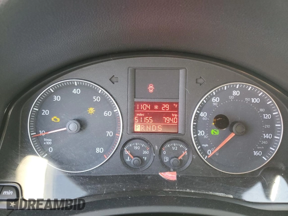 2009 Volkswagen Rabbit S with VIN WVWBB71K29W049688, listed as a Copart auction lot 41865325 with 51,155 mi miles and Salvage title. Bid and sale history available at DreamBid. Image 9.