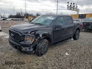 2023 Ford F-150 XL with VIN 1FTEW1EB4PKF59134, listed as a Copart auction lot 85747264 with 25,038 mi miles and Salvage Title. Bid and sale history available at carsss.com. Image 1.