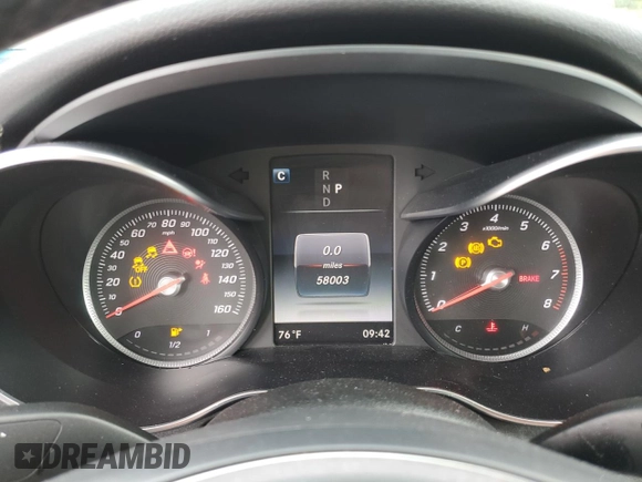 2018 Mercedes-Benz C 300 with VIN 55SWF4KBXJU262480, listed as a Copart auction lot 68102534 with 58,003 mi miles and Salvage Title. Bid and sale history available at DreamBid. Image 9.