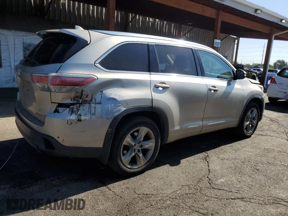 2015 Toyota Highlander Limited with VIN 5TDDKRFH4FS212497, listed as a Copart auction lot 63467635 with 492,359 mi miles and Salvage title. Bid and sale history available at DreamBid. Image 3.