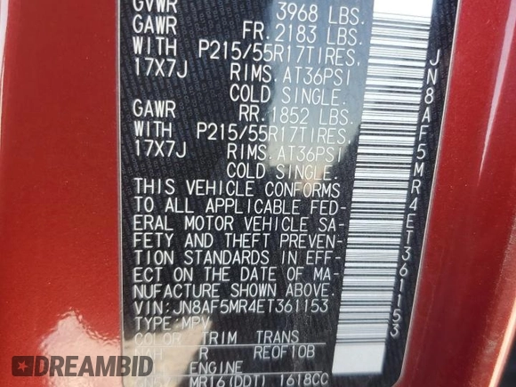 2014 Nissan Juke SV with VIN JN8AF5MR4ET361153, listed as a Copart auction lot 44462915 with 109,275 mi miles and Salvage Title. Bid and sale history available at carsss.com. Image 15.