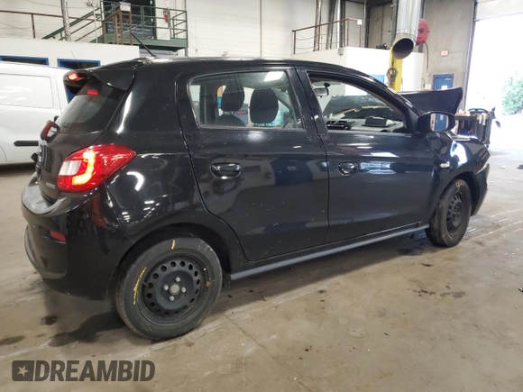 2019 Mitsubishi Mirage ES with VIN ML32A3HJ6KH011077, listed as a Copart auction lot 61005885 with 152,201 mi miles and Salvage title. Bid and sale history available at DreamBid. Image 3.