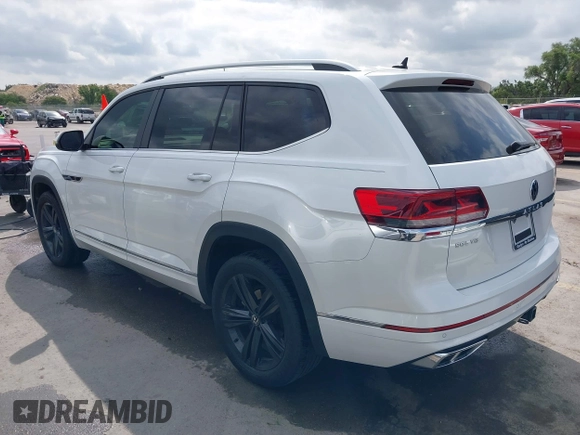 2022 Volkswagen Atlas SEL R-Line z VIN 1V2AR2CA7NC550648, wystawiony jako IAAI lot #41974370 z przebiegiem 48 378 mil mil oraz . Historia ofert i sprzedaży dostępna na DreamBid. Obrazek 3.
