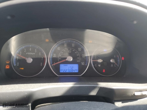 2009 Hyundai Santa Fe SE with VIN 5NMSH13E99H328349, listed as a Copart auction lot 48943815 with 227,094 mi miles and Salvage Title. Bid and sale history available at carsss.com. Image 9.
