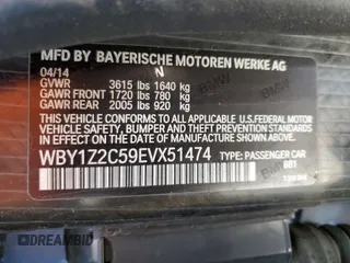 2014 BMW i3 with VIN WBY1Z2C59EVX51474, listed as a Copart auction lot 51220215 with 66,394 mi miles and Clean Title. Bid and sale history available at carsss.com. Image 12.