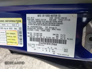 2015 Ford Fusion SE with VIN 3FA6P0H78FR129464, listed as a IAAI auction lot 38998481 with 162,305 mi miles. Bid and sale history available at carsss.com. Image 9.