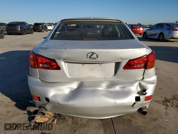 2008 Lexus IS with VIN JTHBK262X82079988, listed as a Copart auction lot 73482344 with 316,599 mi miles and Salvage Title. Bid and sale history available at carsss.com. Image 6.