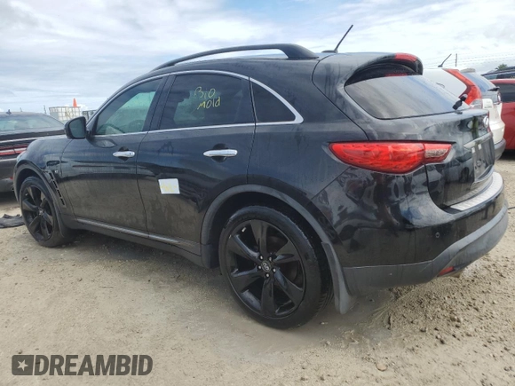 2016 Infiniti QX70 with VIN JN8CS1MU2GM670893, listed as a Copart auction lot 74888974 with Not Provided miles and Non Repairable. Bid and sale history available at DreamBid. Image 2.