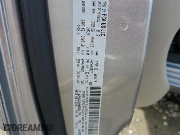 2017 Dodge Grand Caravan SXT with VIN 2C4RDGCG3HR861235, listed as a Copart auction lot 51499975 with 86,928 mi miles and Salvage Title. Bid and sale history available at DreamBid. Image 16.