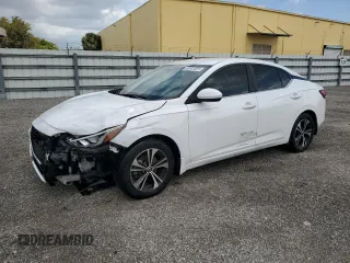 2021 Nissan Sentra SV with VIN 3N1AB8CV6MY307143, listed as a Copart auction lot 50956545 with 53,569 mi miles and Clean Title. Bid and sale history available at carsss.com. Image 1.
