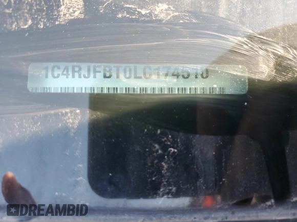 2020 Jeep Grand Cherokee Limited X z VIN 1C4RJFBT0LC174510, wystawiony jako Copart lot #84096744 z przebiegiem 52 547 mil mil oraz Szkoda całkowita • Salvage title. Historia ofert i sprzedaży dostępna na DreamBid. Obrazek 13.