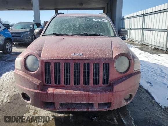 2007 Jeep Compass Sport with VIN 1J8FF47WX7D140756, listed as a Copart auction lot 46310845 with 165,628 mi miles and Salvage Title. Bid and sale history available at carsss.com. Image 5.