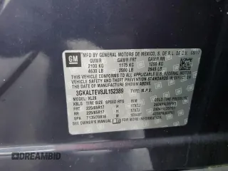 2018 GMC Terrain SLE z VIN 3GKALTEV8JL152389, wystawiony jako Copart lot #56113805 z przebiegiem 92 287 mil mil oraz Szkody całkowita. Historia ofert i sprzedaży dostępna na DreamBid. Obrazek 12.