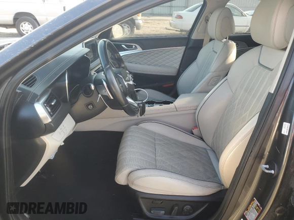 2019 Genesis G70 3.3T Advanced with VIN KMTG34LE2KU016914, listed as a Copart auction lot 51551635 with 56,671 mi miles and Salvage Title. Bid and sale history available at carsss.com. Image 7.