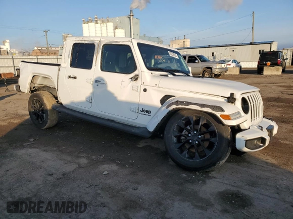 2022 Jeep Gladiator Overland with VIN 1C6HJTFG1NL122157, listed as a Copart auction lot 85239324 with 62,396 mi miles and Salvage title. Bid and sale history available at DreamBid. Image 4.