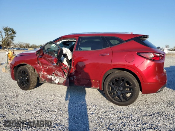 2020 Chevrolet Blazer Premier with VIN 3GNKBFRS5LS589769, listed as a Copart auction lot 87609735 with 53,384 mi miles and Salvage title. Bid and sale history available at DreamBid. Image 2.