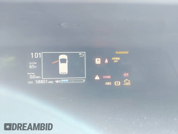 2018 Toyota Prius One with VIN JTDKDTB35J1599642, listed as a IAAI auction lot 42031112 with 58,801 mi miles and . Bid and sale history available at DreamBid. Image 15.