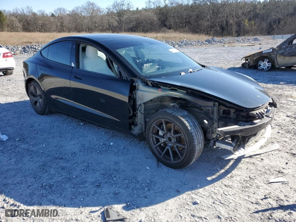 2021 Tesla Model 3 Standard Range Plus with VIN 5YJ3E1EA6MF871143, listed as a Copart auction lot 46451445 with 61,265 mi miles and Salvage Title. Bid and sale history available at carsss.com. Image 4.