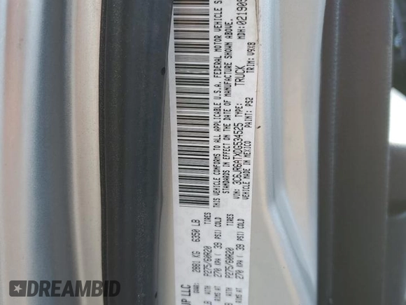 2013 Ram 1500 Express with VIN 3C6JR6ATXDG534525, listed as a Copart auction lot 50924915 with 107,804 mi miles and Salvage title. Bid and sale history available at DreamBid. Image 14.