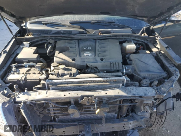 2021 Nissan Armada Platinum with VIN JN8AY2DB5M9795010, listed as a Copart auction lot 85246394 with 53,892 mi miles and Salvage Title. Bid and sale history available at carsss.com. Image 12.
