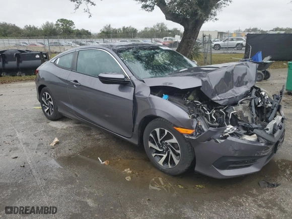 2016 Honda Civic Coupe LX-P with VIN 2HGFC4B08GH303413, listed as a Copart auction lot 86450734 with 0 mi miles and Salvage Title. Bid and sale history available at carsss.com. Image 4.