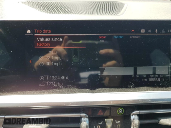 2022 BMW 4 Series M440i xDrive with VIN WBA13AW07NFM58905, listed as a Copart auction lot 60683905 with 18,664 mi miles and Salvage title. Bid and sale history available at DreamBid. Image 9.