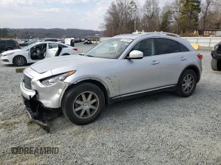 2017 Infiniti QX70 with VIN JN8CS1MW4HM413947, listed as a Copart auction lot 44513185 with 75,049 mi miles and Salvage Title. Bid and sale history available at carsss.com. Image 1.