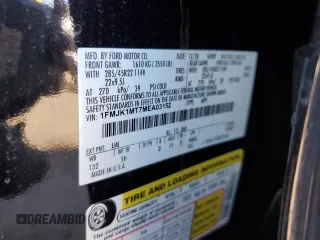 2021 Ford Expedition Max Platinum с VIN 1FMJK1MT7MEA03152, выставлен на аукционе Copart как лот 87251504 с пробегом Не указан миль и Списание • Salvage title. История ставок и продаж доступна на DreamBid. Изображение 12.